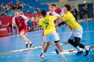23.06.2025. Mistrzostwa Świata U-21 w Piłce Ręcznej Mężczyzn 2025. Mecz Polska - Brazylia / Fot. Paweł Bejnarowicz / Związek Piłki Ręcznej w Polsce