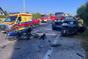 14.06.2025. Wola Jachowa. Wypadek / źródło: straż pożarna