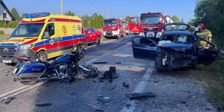 14.06.2025. Wola Jachowa. Wypadek / źródło: straż pożarna
