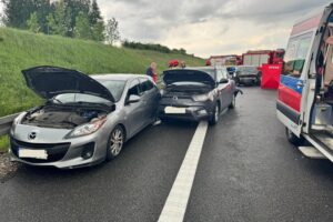 07.06.2025. Łączna. Wypadek / źródło: straż pożarna