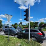 21.06.2025. Kielce. Wypadek na skrzyżowaniu ulic Krakowskiej i Górników Staszicowskich / Fot. Policja