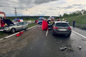 07.06.2025. Łączna. Wypadek / źródło: straż pożarna