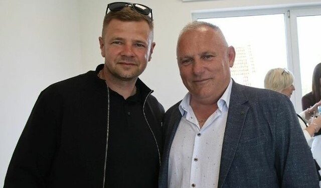 Na zdjęciu (od lewej): Kamil Kuzera, Grzegorz Domagała / Fot. Sparta Kazimierza Wielka - Facebook