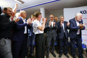 01.06.2025. Kielce. Komitet wyborczy Rafała Trzaskowskiego / Fot. Wiktor Taszłow - Radio Kielce