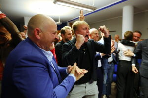 01.06.2025. Kielce. Komitet wyborczy Rafała Trzaskowskiego / Fot. Wiktor Taszłow - Radio Kielce