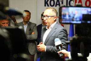 01.06.2025. Kielce. Komitet wyborczy Rafała Trzaskowskiego / Fot. Wiktor Taszłow - Radio Kielce