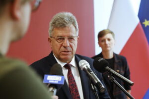 06.06.2025. Kielce. Briefing prasowy wojewody Józefa Bryka i prezydentki Kielc Agaty Wojdy / Fot. Wiktor Taszłow - Radio Kielce
