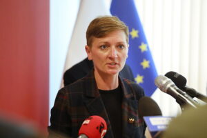 06.06.2025. Kielce. Briefing prasowy wojewody Józefa Bryka i prezydentki Kielc Agaty Wojdy / Fot. Wiktor Taszłow - Radio Kielce