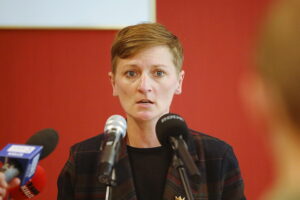 06.06.2025. Kielce. Briefing prasowy wojewody Józefa Bryka i prezydentki Kielc Agaty Wojdy / Fot. Wiktor Taszłow - Radio Kielce