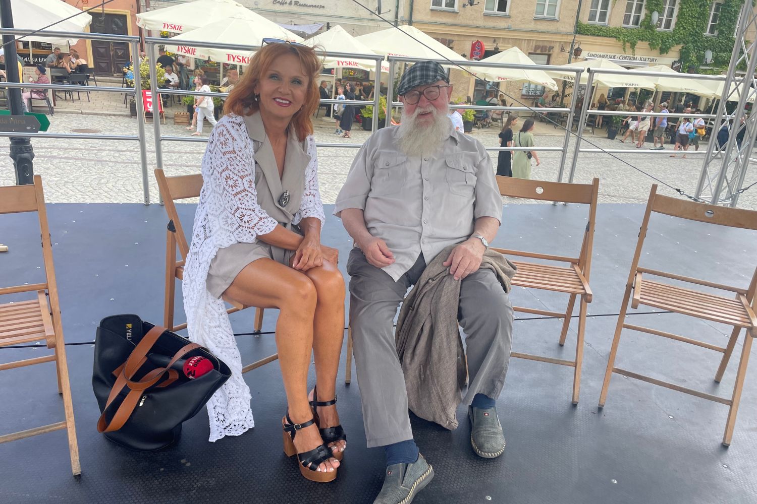 Czytanie z prof. Bralczykiem w Sandomierzu - Radio Kielce 29.06.2025. Sandomierz. „Niezwykła niedziela z książką” / Fot. Grażyna Szlęzak - Radio Kielce