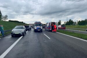 07.06.2025. Łączna. Wypadek / źródło: straż pożarna