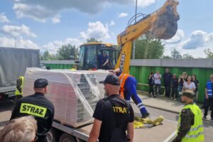 14.06.2025. Sandomierz. Ćwiczenia przeciwpowodziowe / Fot. Marcin Piwnik