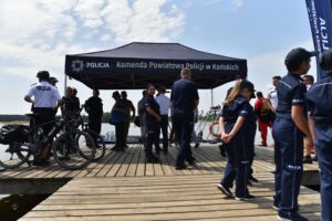 16.06.2025. Policja nad zalewem w Sielpi / Fot. Magdalena Galas-Klusek - Radio Kielce