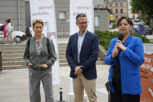 3.06.2025. Kielce. Plac Artystów. Konferencja prasowa - Edmund Niziurski/ Fot. Magdalena Wróblewska Radio Kielce