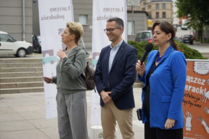 3.06.2025. Kielce. Plac Artystów. Konferencja prasowa - Edmund Niziurski/ Fot. Magdalena Wróblewska Radio Kielce