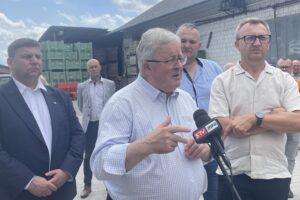 08.06.2025. Sandomierz. Wizyta ministra rolnictwa i rozwoju wsi / Fot. Grażyna Szlęzak - Radio Kielce