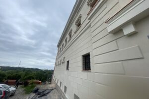 Odnowa frontowej elewacji Zamku Królewskiego w Sandomierzu / Fot. Grażyna Szlęzak - Radio Kielce