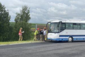 Kilkadziesiąt osób rannych na obwodnicy Opatowa - Radio Kielce 03.06.2025. Opatów, Ćwiczenia służb ratunkowych na obwodnicy Opatowa / Fot. Anna Głąb - Radio Kielce