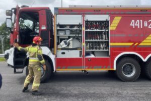 Kilkadziesiąt osób rannych na obwodnicy Opatowa - Radio Kielce 03.06.2025. Opatów, Ćwiczenia służb ratunkowych na obwodnicy Opatowa / Fot. Anna Głąb - Radio Kielce