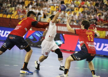18.06.2025 Kielce. Mistrzostwa Świata w Piłce Ręcznej Mężczyzn do lat 21. Mecz Bahrain - Hiszpania / Fot. Jarosław Kubalski - Radio Kielce