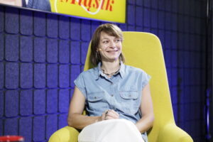 Audycja „Dzień Dobry, to Ja! Rozmowy inne niż wszystkie w Radiu Kielce”. Gościem audycji jest właścicielka firmy Lyofood Laura Godek / Fot. Jarosław Kubalski - Radio Kielce