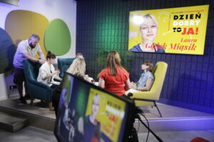 Audycja „Dzień Dobry, to Ja! Rozmowy inne niż wszystkie w Radiu Kielce”. Gościem audycji jest właścicielka firmy Lyofood Laura Godek / Fot. Jarosław Kubalski - Radio Kielce