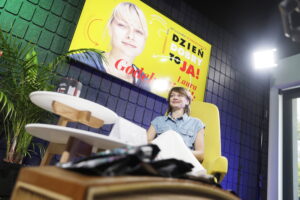 Audycja „Dzień Dobry, to Ja! Rozmowy inne niż wszystkie w Radiu Kielce”. Gościem audycji jest właścicielka firmy Lyofood Laura Godek / Fot. Jarosław Kubalski - Radio Kielce