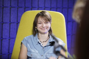 Audycja „Dzień Dobry, to Ja! Rozmowy inne niż wszystkie w Radiu Kielce”. Gościem audycji jest właścicielka firmy Lyofood Laura Godek / Fot. Jarosław Kubalski - Radio Kielce