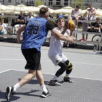 21.06.2025. Kielce. Rynek. Zawody w koszykówce 3x3 / Fot. Jarosław Kubalski - Radio Kielce