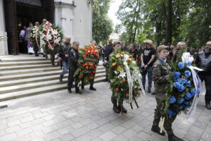 23.06.2025 Kielce. Pogrzeb Macieja Duszy - motocyklisty, instruktora nauki jazdy, prezesa stowarzyszenia CK Bikers i żołnierza zawodowego / Fot. Jarosław Kubalski - Radio Kielce
