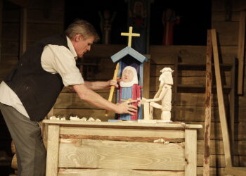 24.06.2025 Kielce. Teatr Lalki i Aktora „Kubuś”. Próba spektaklu "Spowiedź w drewnie". Zdzisław Reczyński / Fot. Jarosław Kubalski - Radio Kielce