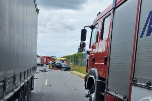 25.06.2025. Promnik. Wypadek / źródło: straż pożarna
