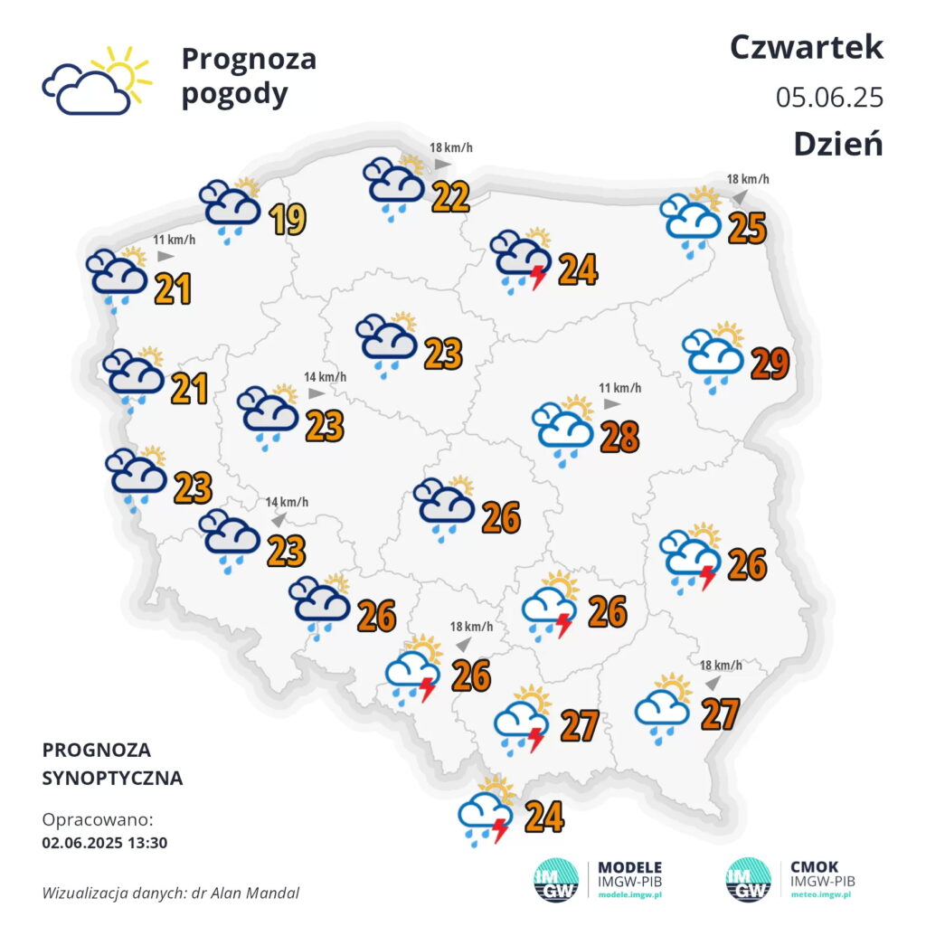 Podzielony kraj. Możliwe burze z gradem - Radio Kielce Podzielony kraj. Możliwe burze z gradem - Radio Kielce