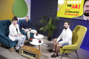 Audycja „Dzień Dobry, to Ja! Rozmowy inne niż wszystkie w Radiu Kielce”. Youtuber Oskar Bednarski „Globalista” / Fot. Jarosław Kubalski - Radio Kielce