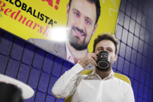 Audycja „Dzień Dobry, to Ja! Rozmowy inne niż wszystkie w Radiu Kielce”. Youtuber Oskar Bednarski „Globalista” / Fot. Jarosław Kubalski - Radio Kielce