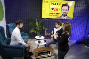 Audycja „Dzień Dobry, to Ja! Rozmowy inne niż wszystkie w Radiu Kielce”. Youtuber Oskar Bednarski „Globalista” / Fot. Jarosław Kubalski - Radio Kielce