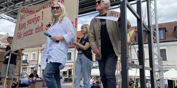 Andrzej Seweryn z żoną Katarzyną Kubacką-Seweryn / Fot. Grażyna Szlęzak - Radio Kielce