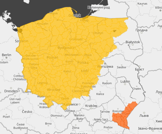 Synoptycy ostrzegają! Świętokrzyskie poza strefą - Radio Kielce Synoptycy ostrzegają! Świętokrzyskie poza strefą - Radio Kielce