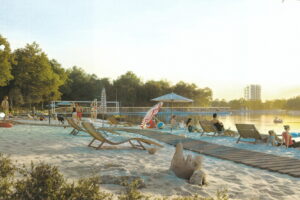 Plaża nad zalewem w zamian za wieżowiec