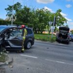 21.06.2025. Kielce. Wypadek na skrzyżowaniu ulic Krakowskiej i Górników Staszicowskich / Fot. Policja