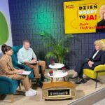 Audycja „Dzień Dobry, to Ja! Rozmowy inne niż wszystkie w Radiu Kielce” . Gościem audycji jest rektor Uniwersytetu Jana Kochanowskiego prof. Beata Wojciechowska. Na zdjęciu (od lewej): Magdalena Galas-Klusek, Tomek Dudek i Beata Wojciechowska / Fot. Jarosław Kubalski – Radio Kielce