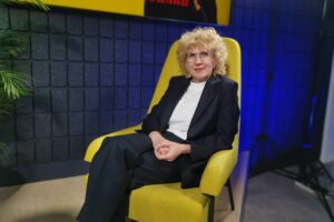 Audycja „Dzień Dobry, to Ja! Rozmowy inne niż wszystkie w Radiu Kielce” . Gościem audycji jest rektor Uniwersytetu Jana Kochanowskiego prof. Beata Wojciechowska / Fot. Jarosław Kubalski – Radio Kielce