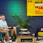 Audycja „Dzień Dobry, to Ja! Rozmowy inne niż wszystkie w Radiu Kielce” . Gościem audycji jest rektor Uniwersytetu Jana Kochanowskiego prof. Beata Wojciechowska. Na zdjęciu (od lewej): Magdalena Galas-Klusek, Tomek Dudek i Beata Wojciechowska / Fot. Jarosław Kubalski – Radio Kielce