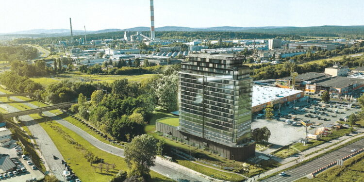 Wizualizacja zabudowy przy skrzyżowaniu ul. Zagnańskiej i Łódzkiej. / Źródło: Firma Trust Investment