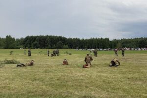 27.07.2025. Białe Ługi. Upamiętnienie rocznicy walk do jakiego doszło w październiku 1944 roku / Fot. Marta Bożęcka