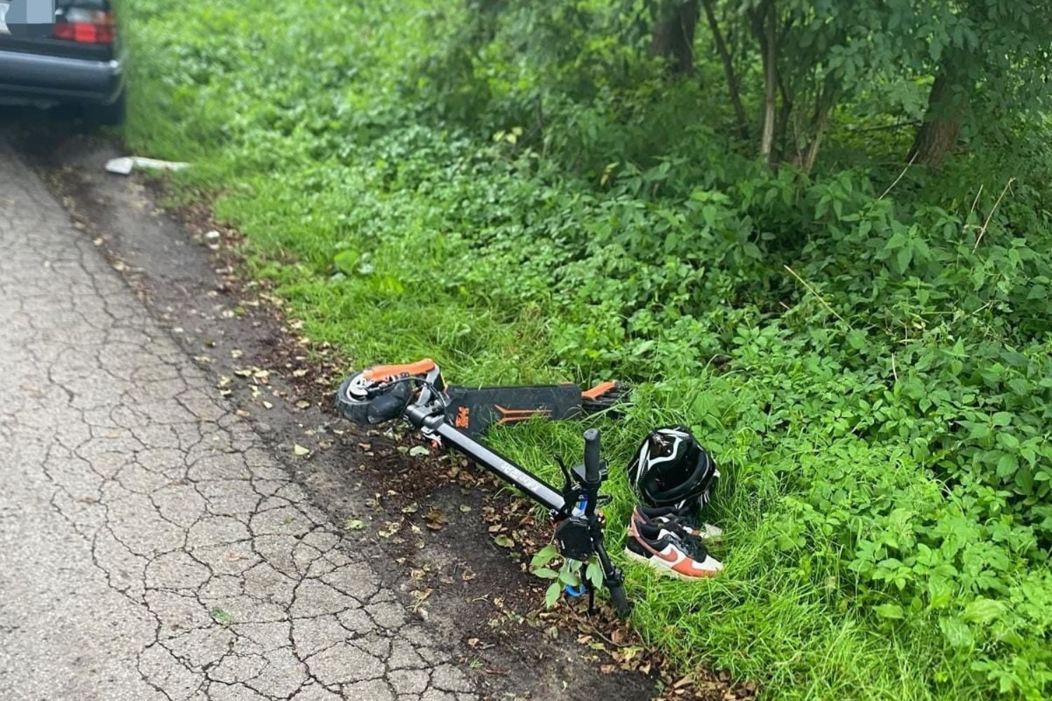 Wypadek z udziałem hulajnogi elektrycznej. Poszkodowany 13-latek - Radio Kielce 15.07.2025. Staszów. Wypadek / Fot. policja