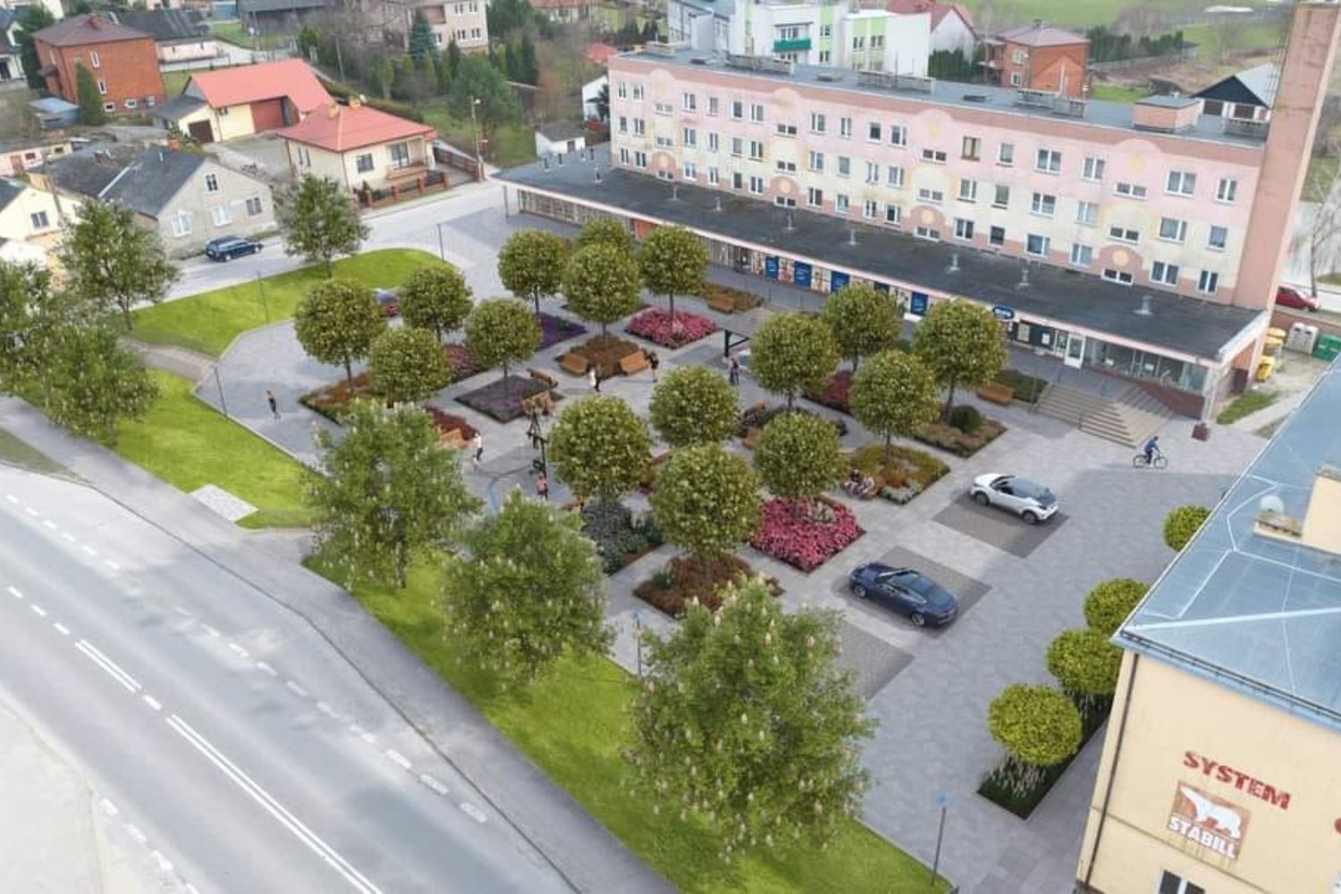 Duży Rynek w Zawichoście będzie zachwycał - Radio Kielce Zawichost. Duży Rynek. Wizualizacja / Fot. Katarzyna Kondziołka - Facebook