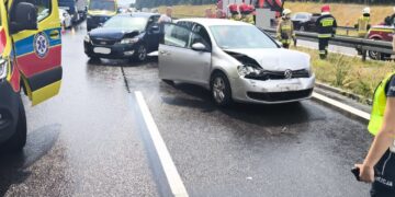 07.07.2025. Ostojów. Wypadek / Fot. Straż Pożarna