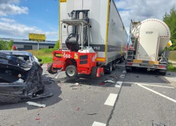 29.07.2025. Kostomłoty. Wypadek / Fot. Policja