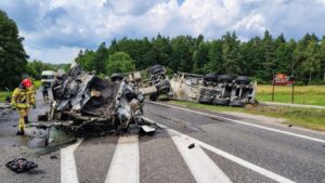 15.07.2025. Przyjmo. Wypadek / Fot. PSP